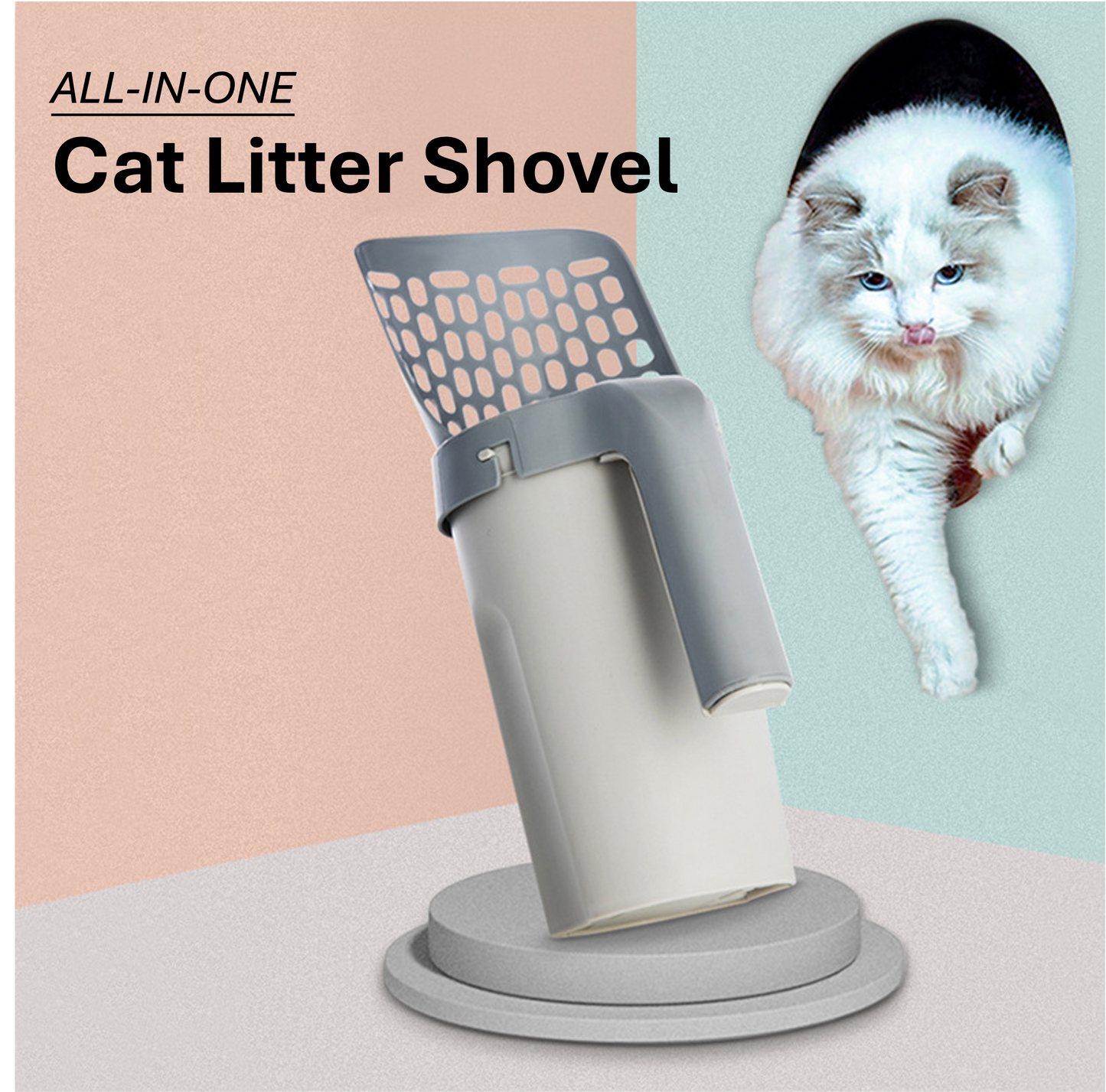 Cat litter shovel "ALL-IN-ONE set"