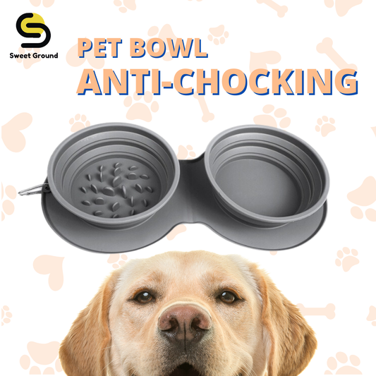 "Paw tableware" anti-chocking pet bowl