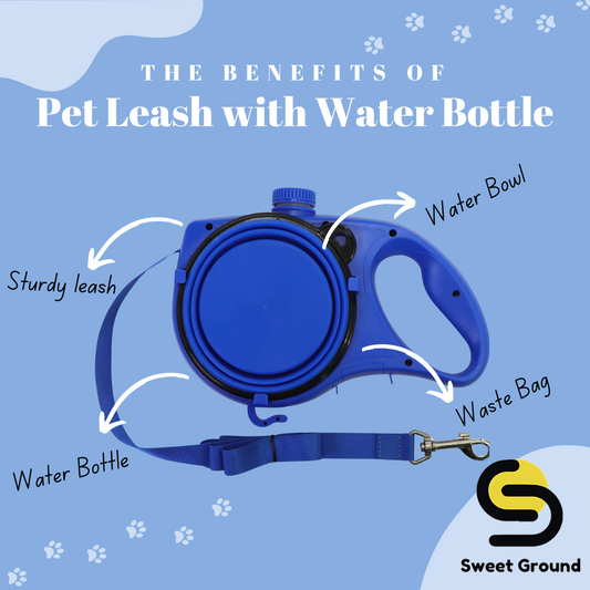 "Paws-on-the-Go" Pet Leash with Water Bottle