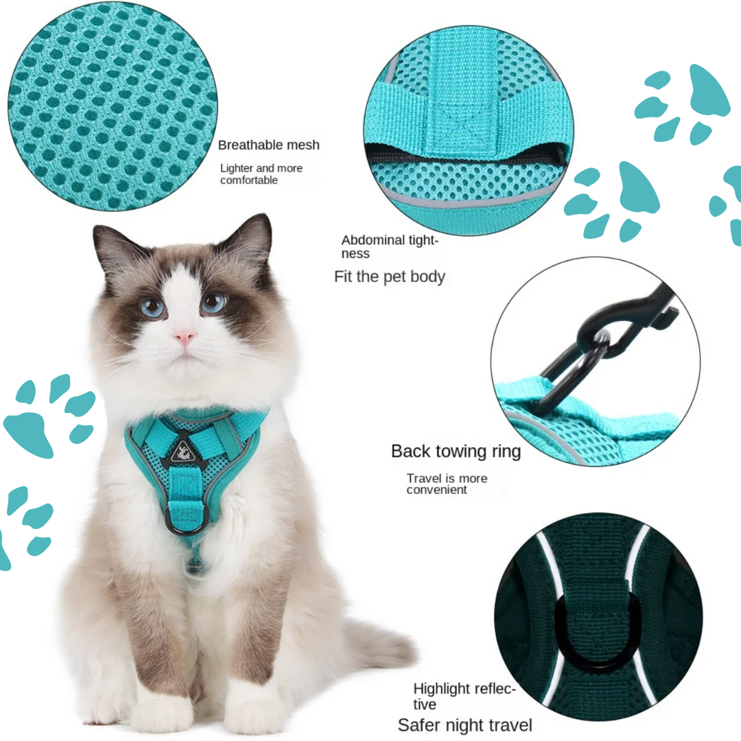 "Paws-on-the-Go" Reflective Breathable Pet Harness