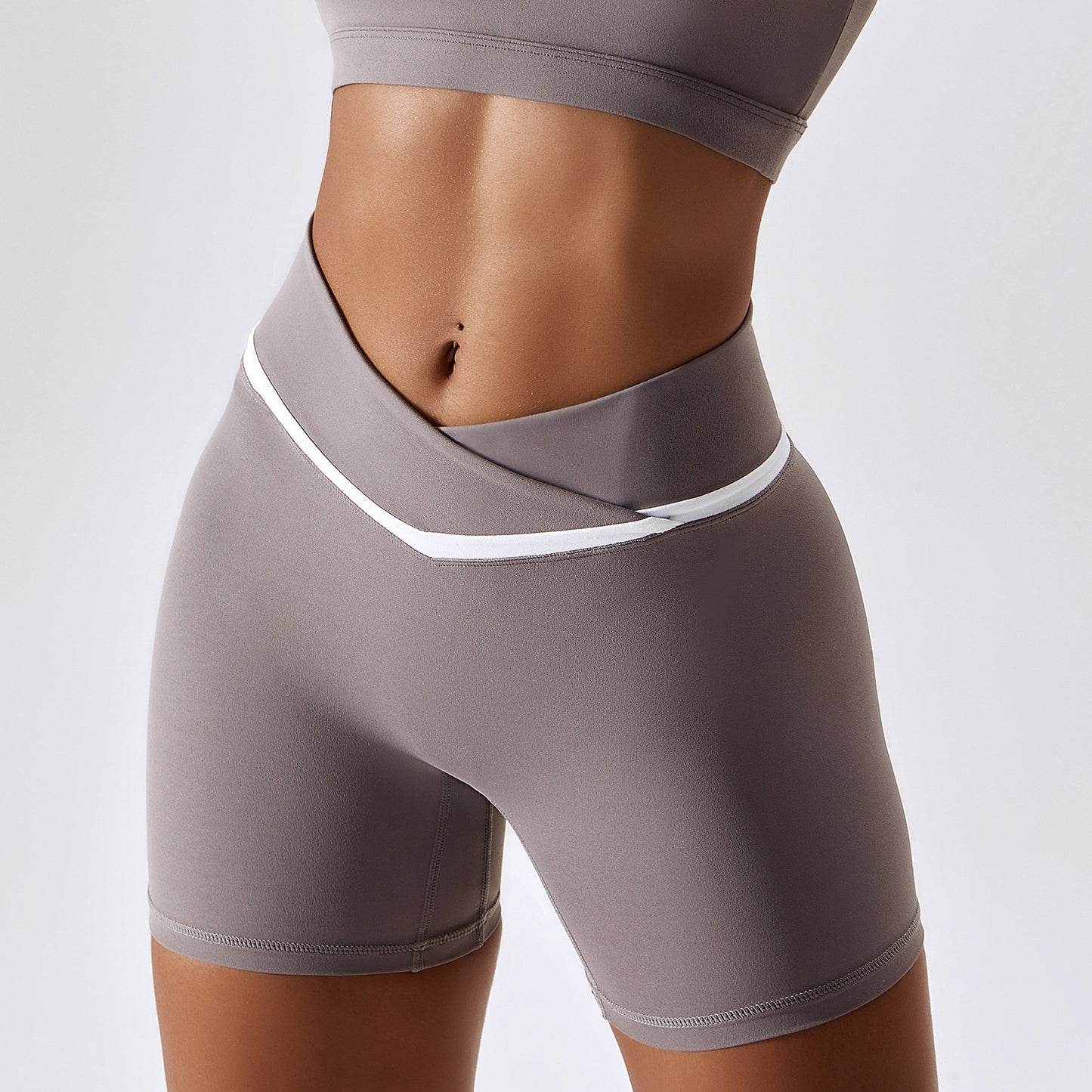 "PetFit" Contrast Color Butt Lift Yoga Shorts