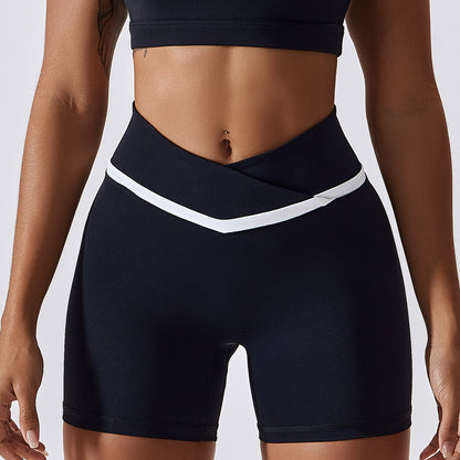 "PetFit" Contrast Color Butt Lift Yoga Shorts