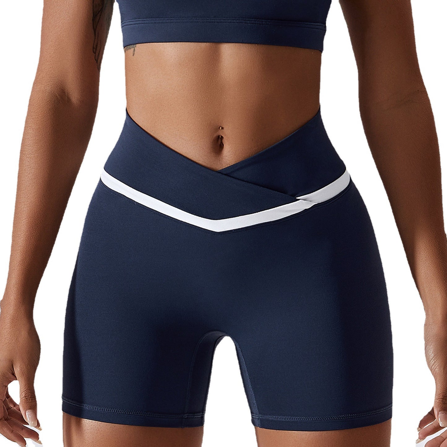 "PetFit" Contrast Color Butt Lift Yoga Shorts