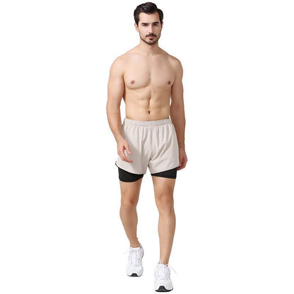 Men's Training Shorts with back zip-pocket "Workout with your pet"