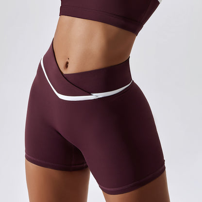 "PetFit" Contrast Color Butt Lift Yoga Shorts