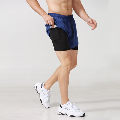 Men's Training Shorts with back zip-pocket "Workout with your pet"