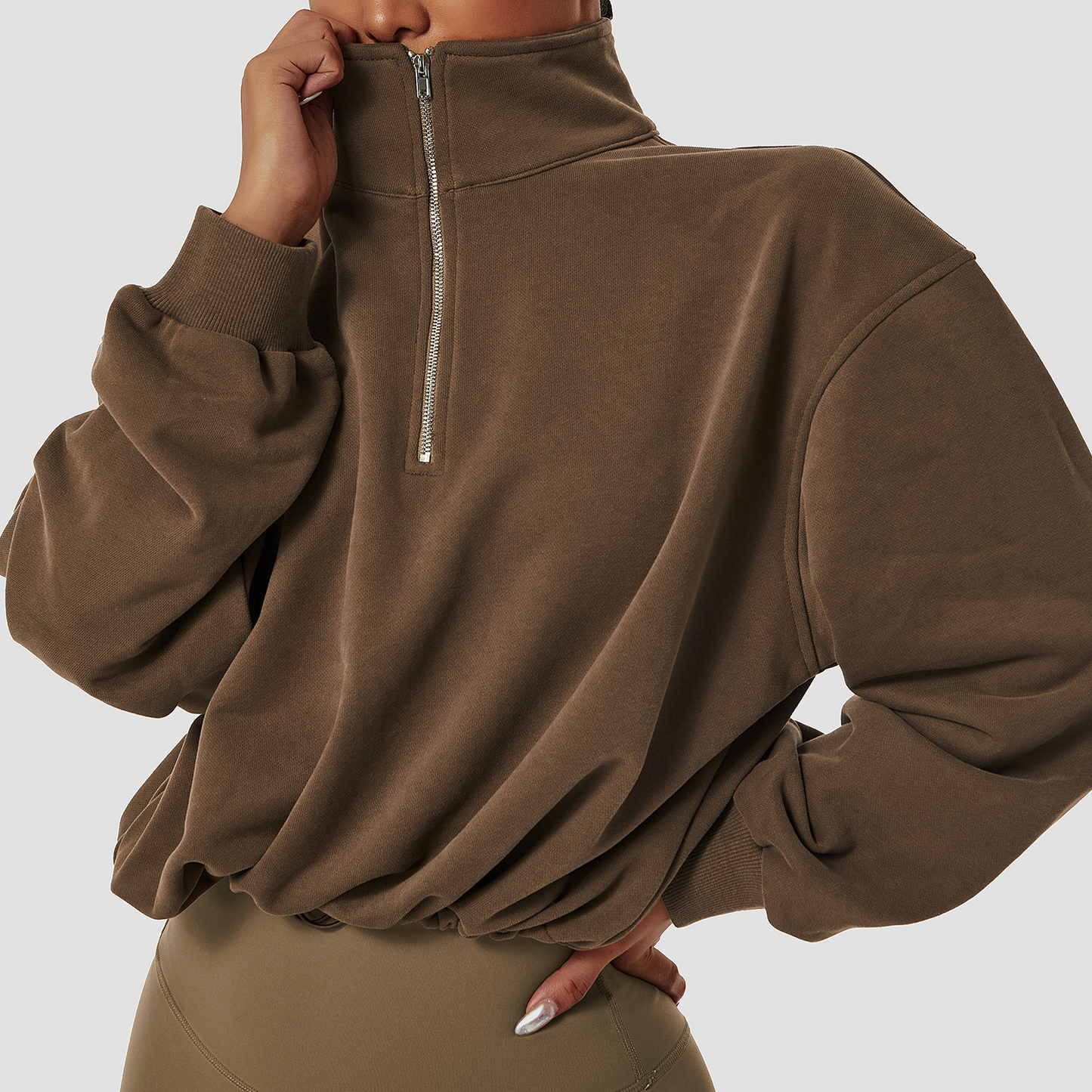 "PetActive" High Collar Sweatshirt